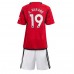 Manchester United Raphael Varane #19 Babykleding Thuisshirt Kinderen 2023-24 Korte Mouwen (+ korte broeken)